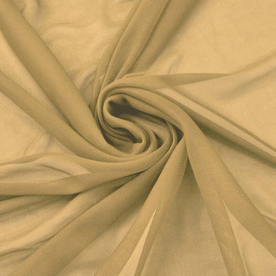 54"x10yd Champagne Solid Sheer Chiffon Fabric Bolt, DIY Voile Drapery Fabric