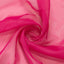 5ftx32ft Fuchsia Chiffon Curtain Panel, Durable Flame Resistant Backdrop Ceiling Drapery With Rod Pocket