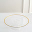 2-Pack Plastic Pedestal Cake Stands 12"Clear with Gold Rim - Classy Reusable Cupcake Dessert Display Riser for Home & Event Use