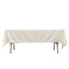 Scuba Rectangular 60"x102" Tablecloth Shimmering Pearl White - Wrinkle Free & Stain Resistant Table Cover