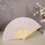 5 Pack Blush Asian Silk Folding Fans Party Favors, Oriental Folding Fan Favors