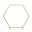 Hexagon Wedding Arch Table Centerpiece Metal Gold - Self-Standing Geometric Flower Balloon Stand 24"