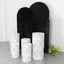 Set of 5 White Wave Mesh Cylinder Pedestal Stand Covers with Embroidered Sequins, Pillar Prop Covers - 160 GSM