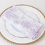 5 Pack Polyester 20"x20" Dinner Napkins White with Lavender Lilac French Toile Pattern - Reusable Floral Cloth Napkins