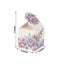 25 Pack Lavender Peony Floral Top Candy Gift Boxes, Lilac Cardstock Paper Party Favor Boxes - 3"x3"x5"