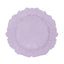6-Pack Acrylic Plastic Round Charger Plates 13" in Lavender Lilac with Reef Design, Dinner Charger Tableware