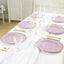 10-Pack Economy Plastic Round Charger Plates 12" in Lavender Lilac with Wide Gold Rim, Decorative Dinner Party Serving Plates