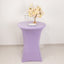 Spandex 30" Round Cocktail Table Cover Lavender Lilac - Easy to Maintain Stretch Fitted Highboy Tablecloth