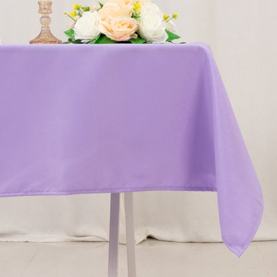 Premium Polyester 54"x54" Square Tablecloth Lavender Lilac - Stain and Wrinkle-Resistant 220GSM Table Cover