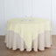 Linen 72"x72" Table Overlay Square Tablecloth Ivory - Slubby Textured Wrinkle - Resistant Design for Stylish Occasions - Linen Luxes