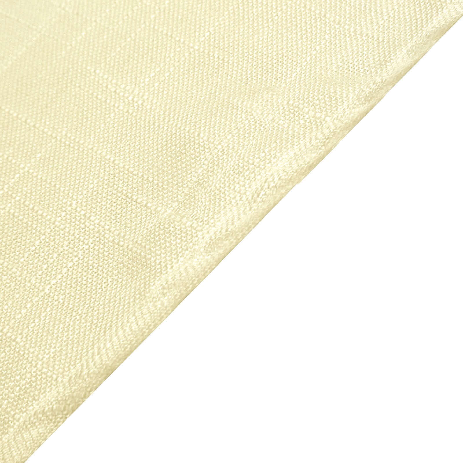 Linen 72"x72" Table Overlay Square Tablecloth Ivory - Slubby Textured Wrinkle - Resistant Design for Stylish Occasions - Linen Luxes