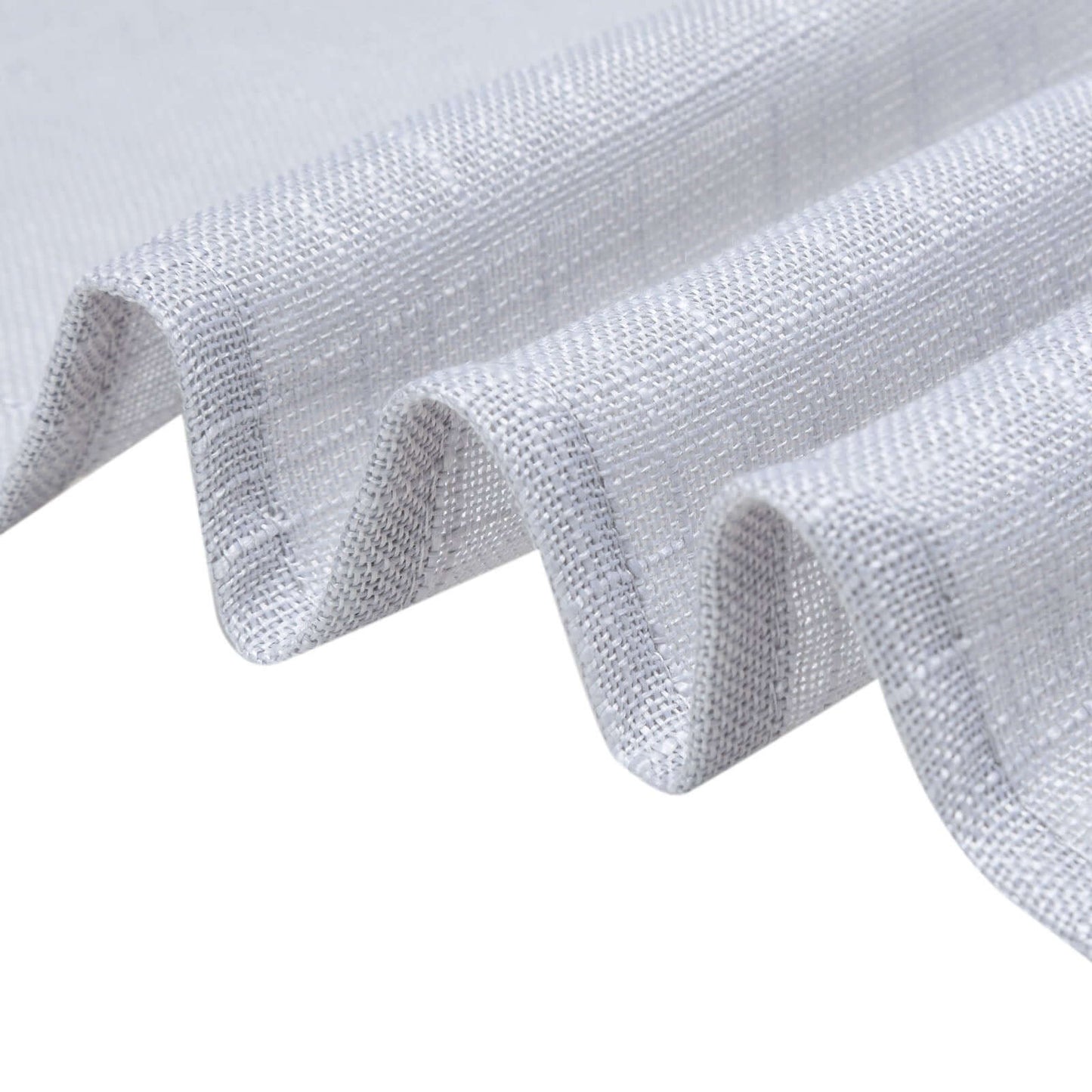 Linen 72"x72" Table Overlay Square Tablecloth Silver - Slubby Textured Wrinkle - Resistant Design for Stylish Occasions - Linen Luxes