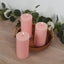 6-Pack Unscented Dripless Pillar Candles â€“ 3"x6" Blush Paraffin Wax with Smokeless Cotton Wicks, Clean & Long-Lasting 60-Hour Burn