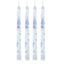 12 Pack 10" French Toile Wax Taper Candles White and Blue Unscented Candles