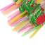 50-Pack Tropical Fruit Drinking Straws Multi-Colored - Disposable Straws for Summer Drinks 10"