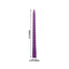 12-Pack Taper Candles Spiral Long Burn Wick Design Purple - Premium Unscented Wax Dinner Candle Sticks 11"