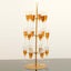 3-Tier Champagne Glass Holder Tower Gold - Modern Metal Flute Display Rack Cocktail Tree Stand for Professional & Home Use 33"