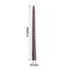 12-Pack Taper Candles Spiral Long Burn Wick Design Violet Amethyst - Premium Unscented Wax Dinner Candle Sticks 11"