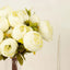 2 Pack 19" Ivory Artificial Peony Flower Wedding Bouquets, Faux Silk Flower Arrangements