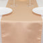 Lamour Satin 12"x108" Table Runner Nude - Smooth & Lustrous Finish