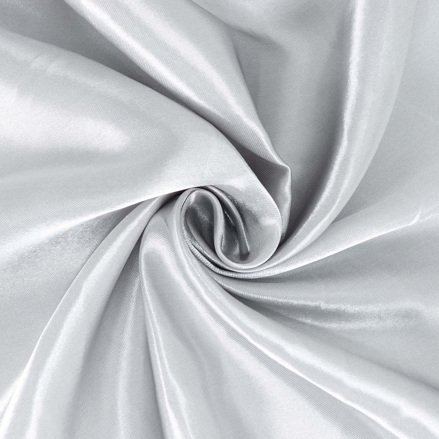 Satin 132" Round Tablecloth Silver - Stylish Seamless Table Cover