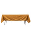 Scuba Rectangular 60"x102" Tablecloth Shimmering Gold - Wrinkle Free, Stain Resistant & Seamless Table Cover for Weddings and Parties