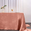 Satin Rectangular 90"x156" Tablecloth Terracotta (Rust) - Seamless Table Cover
