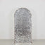 7ft Sparkly Silver Big Payette Sequin Fitted Wedding Arch Cover for Round Top Chiara Backdrop Stand