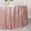 Sequin Dots Polyester Round 120" Tablecloth Shimmering Rose Gold - Wrinkle Free & Sparkling Table Cover