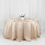 Taffeta 132" Round Tablecloth Beige - Seamless Accordion Crinkle Table Cover