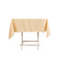 Lamour Satin 54"x54" Square Tablecloth Beige - Durable & Silk-Like Table Cover