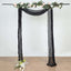 20ft Black Gauze Cheesecloth Fabric Wedding Arch Drapery, Window Scarf Valance, Boho Decor Arbor Curtain Panel