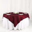 Taffeta 72"x72" Table Overlay Square Tablecloth Burgundy - Accordion Crinkle Table Cover