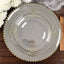 6-Pack Acrylic Round Charger Plates 13" in Charcoal Gray with Gold Beaded Rim, Decorative Dinner Party Charger Tableware