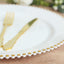10-Pack Economy Round Plastic Charger Plates 13" in White with Gold Beaded Rim, Stylish Dinner Party Serving Plates