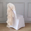 Chiffon Chair Sash with Curly Design Nude - Stylish Chair Decorations