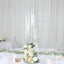 5-Arm Round Crystal Glass Candelabra Clear Taper Design - Chic Candle Holder Table Centerpiece for Weddings & Events 32"