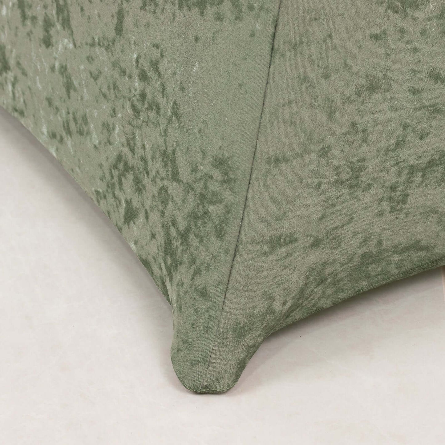 Crushed Velvet Spandex 30" Round Cocktail Table Cover Sage Green Smooth Highboy Tablecloth