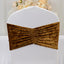 5 Pack Crushed Velvet Chair Bands Gold Wide Ruffle Style - Textured Chair Sashes for Stunning Event Decor - 8"x15"