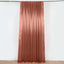 8ftx10ft Terracotta (Rust) Satin Event Curtain Drapes, Backdrop Event Panel