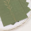 50-Pack Paper Dinner Napkins Dusty Sage Green with Gold Embossed Leaf - Stylish 2-Ply Disposable Napkins for Weddings 18GSM