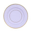 25-Pack Paper 8" Round Dessert Plates in Lavender Lilac Sunray Design with Gold Rim - Disposable Heavy Duty 350GSM Appetizer Salad Plates