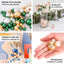 200Pcs Assorted Pearl Beads Vase Fillers in Green, Gold and White - Lustrous DIY Craft Bead Set