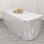 Payette Sequin 21ft Table Skirt Silver - Dual Layered Satin Table Cover