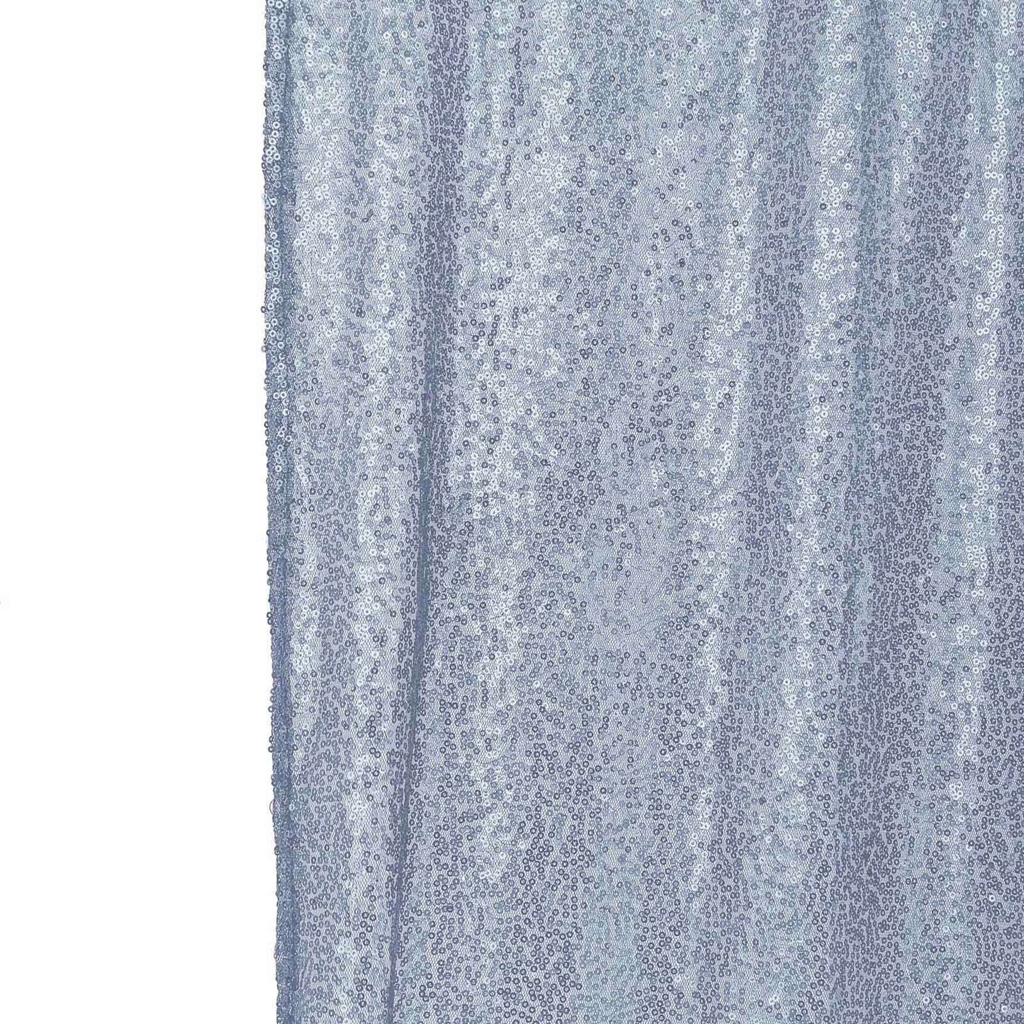 8ftx8ft Dusty Blue Sequin Event Curtain Drapes, Backdrop Event Panel