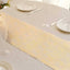 Disposable Table Runner Roll 11"x108" Metallic Gold Faux Suede Print - Stylish Non-Woven Event Decoration