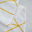 Polyester 54"x54" Square Tablecloth White with Gold Foil Geometric Pattern - Wrinkle-Resistant & Durable for Stylish Settings