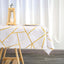 Polyester 54"x54" Square Tablecloth White with Gold Foil Geometric Pattern - Wrinkle-Resistant & Durable for Stylish Settings