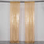 2 Pack Gold Sequin Event Curtain Drapes with Rod Pockets, Seamless Backdrop Event Panels - 8ftx2ft