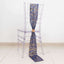 5 Pack Chair Sashes with Wave Embroidered Sequins Royal Blue/Gold 6"x88"